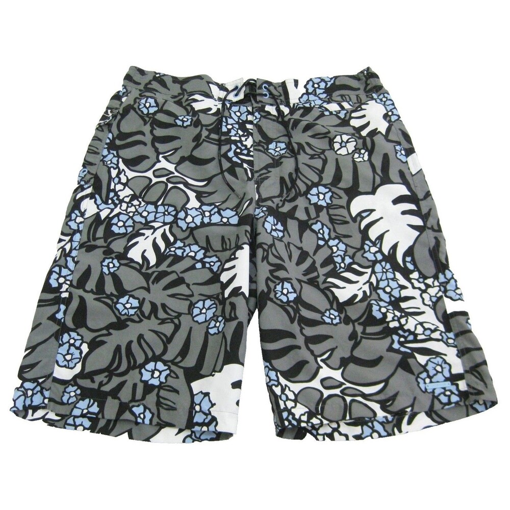 Calvin Klein Swimwear Mens Large Gray Swim Trunks Swimming Suit Pockets